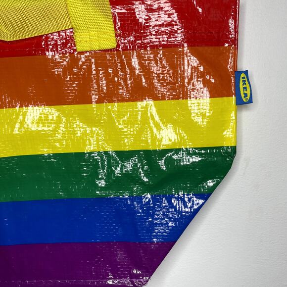 IKEA Storstomma Small Tote Bag Rainbow Reusable Shopper Storage Pride LGBTQ NWT - Picture 4 of 8